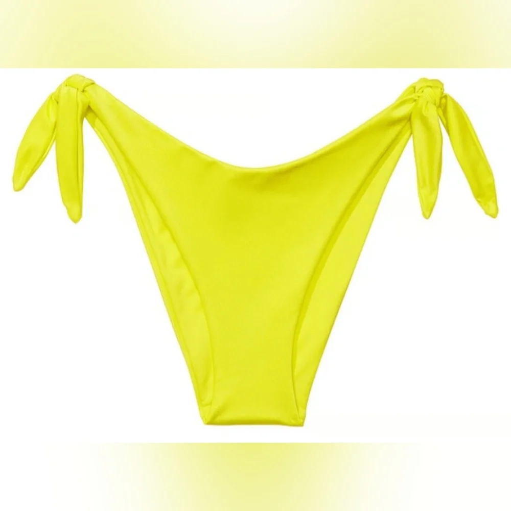 LDD/L/XXL VS PINK Swim Twist It Bandeau Bikini Top Side Tie Brazilian Bikini Set